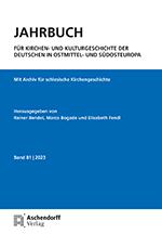 Logo:Jahrbuch für Kirchen- und Kulturgeschichte der Deutschen in Ostmittel- und Südosteuropa