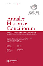 Logo:Annales Historiae Conciliorum, Heft 1/2023